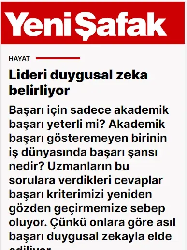 Yeni Şafak haberi